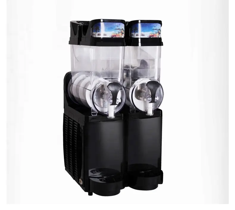 Slushie Machine Daiquiri เครื่องทำโคลนขนาดเล็ก,เครื่องอัดลมแบบ2ถังสำหรับร้านเครื่องดื่ม