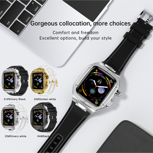 Funda Protectora Sólida de Aleación con Correa de Silicona Suave para <span class=keywords><strong>Apple</strong></span> <span class=keywords><strong>Watch</strong></span> Series 10/11 46mm - Product Image 4