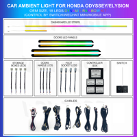 YZG Car LED Strip Lights Interior con APP Control remoto 2 Line Design Ambient LED Strip Kit Modo de música Debajo de las luces del tablero