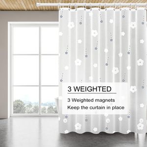 PEVA Printed Factory Waterproof EVA Shower <b>Curtains</b> Quick Dry Fabric Bathroom Plastic Shower- <b>Curtain</b> 72x72inch With <b>Hooks</b> - Product Image 5
