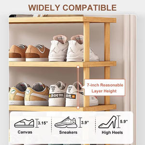 <span class=keywords><strong>Meuble</strong></span> à chaussures moderne en bois massif avec compartiments superposés pour <span class=keywords><strong>entrée</strong></span>, salon, vestiaire, chambre à coucher – Rangement polyvalent - Product Image 2