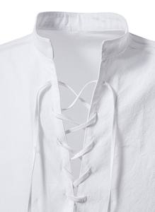 Nueva <span class=keywords><strong>Ropa</strong></span> Medieval, Disfraces de Cosplay Renacentista, Camisas Vikingas Piratas, Blusa Casual con Cordones, Atuendo Elegante para <span class=keywords><strong>Hombre</strong></span>, Disfraz de Halloween - Product Image 2