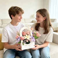 Kit de Création de Bouquet de Fleurs DIY avec Bâtonnets de Papier, Ensemble Artistique pour Enfants pour la Fabrication de Fleurs Faite Main, Décoration Créative pour la Maison, Cadeau pour Filles