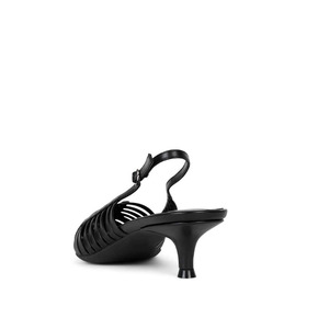 Thời trang mới ngón chân nhọn của phụ nữ đồi bơm giày thấp <span class=keywords><strong>Kitten</strong></span> gót PU da đỏ dưới màu đen và màu cam gót cho phụ nữ - Product Image 6