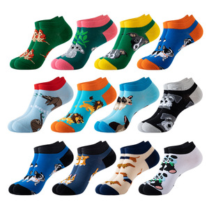 <span class=keywords><strong>Calcetines</strong></span> de Algodón de Verano con Diseño Novedoso y Estampado de Animales, <span class=keywords><strong>Calcetines</strong></span> Tobilleros para Hombre, Venta al Por Mayor - Product Image 1
