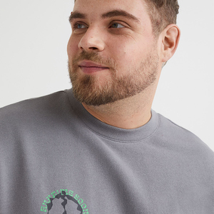 100% Cotton Heavyweight Vintage Washed <b>Hoodie</b> for <b>Men</b> <b>Black</b> Oversized Fleece Sweatshirt with Embroidered Technics for Winter - Product Image 2