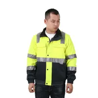 バッテリー駆動のHiVis反射加熱ジャケット安全作業服制服服
