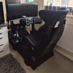 Cabina Chasis para Simulador de Carreras Simrig SC <span class=keywords><strong>Cammus</strong></span> con Pedales para Simracing y Volante Moza 4080 para Juegos de Coches - Product Image 2