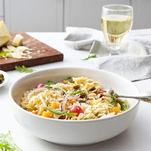 Logotipo personalizado moda blanco personalizado hogar Hotel utensilios de cocina Diner plato cerámica ensalada Pasta tazón para mezclar - Product Image 3