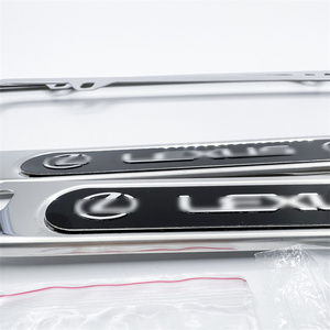 <span class=keywords><strong>Portatarga</strong></span> targa anteriore in <span class=keywords><strong>acciaio</strong></span> inossidabile argento di fascia alta - Product Image 5