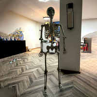 Ornement de squelette d'Halloween crâne en plastique réaliste de 170cm pour maison hantée et KTV pour décorations de fête et simulateurs