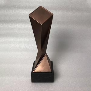 HDW черный и красный мраморный хрустальный стеклянный трофей награда с УФ-гравировкой индивидуальный трофей Кубок как <span class=keywords><strong>mvp</strong></span> Чемпион спортивные награды - Product Image 3