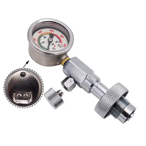 เครื่องมือตรวจสอบแรงดันอากาศสำหรับดำน้ำแบบแรงดันสูง 400 บาร์ เกจวัดแรงดันถัง SCBA สำหรับทดสอบวาล์ว DIN และตัวควบคุมแรงดัน - Product Image 2