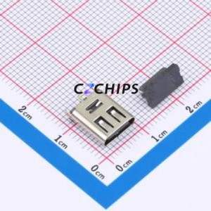 TYPE-C 6P LTH10.0 108 USB Connector SMD Connector ( Connector Type: Type-C )( Gender: Female )( Mounting Type: Vertical Mount ) - Product Image 1