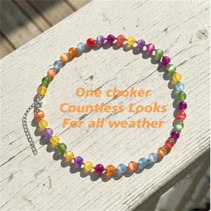 Nouveauté : Ensemble de bijoux personnalisés, collier et bracelet à perles changeant de couleur en fonction de la lumière, ensemble de bijoux tendance Dopamine - Product Image 6