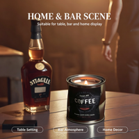 Bougie parfumée en céramique, métal et verre personnalisée de luxe, vente en gros, bougie d'aromathérapie pour la décoration de la maison et les coffrets cadeaux