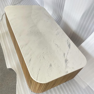 Table à manger au design moderne, table centrale en bois massif, table à manger rectangulaire - Product Image 4