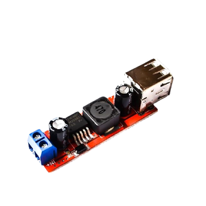 Módulo convertidor reductor de CC-CC de 6V-40V a 5V 3A con doble USB para cargador de vehículo LM2596 - Product Image 1