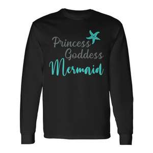 T-shirt à manches longues Princess Goddess Mermaid Floribama, vêtements promotionnels élégants - Product Image 1