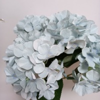 EG-G915 Hortensia Vente Chaude, Faux Hortensias Blancs Toucher Réel, Fleurs d'Hortensia Artificielles
