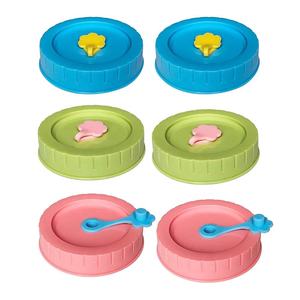 Bocaux à poignée Mason en verre transparent vide de 16oz 500ml avec couvercles et pailles vente en gros - Product Image 2