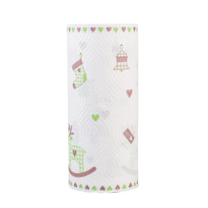 Dry and wet dual-use lazy person dishcloth, absorbent and thickened <b>kitchen</b> <b>paper</b> product, white printed disposable dishcloth - Product Image 5