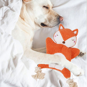 Juguete de peluche para perros, serie de animales, juguete para masticar para jugar en interiores, zorro, koala, búho, oso, 20g, material de felpa duradero - Product Image 4