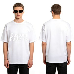 Camiseta de Hombre Talla Grande 100% Algodón Ecológico con Hombros Caídos y Logotipo Personalizado Serigrafiado para Hombre - Product Image 3