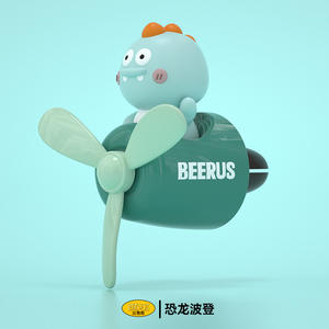 เครื่องฟอกอากาศในรถยนต์สุดหรูพร้อมใบพัดหมุนได้รูปการ์ตูนคลิปนักบินเป็ดเครื่องพ่นอโรมาเธอราพีขนาดเล็กติดช่องระบายอากาศ - Product Image 4