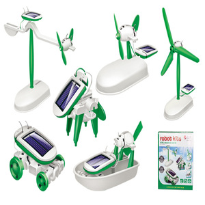 Jouets éducatifs 6 en 1, bricolage solaire, Animal, chien, chat, voiture, bateau, ventilateur, <span class=keywords><strong>Science</strong></span> et éducation, Puzzle, jouet à énergie solaire - Product Image 2