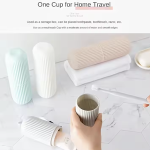 Porte-brosse à dents voyage brosse à dents étui dentifrice brosse à dents conteneurs de stockage Portable rince-bouche tasse <span class=keywords><strong>transporteur</strong></span> - Product Image 6