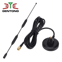 Antenne amplificateur de signal de téléphone portable à gain élevé, double élément vertical en cuivre pur, base magnétique, câble RG58 pour voiture et bureau