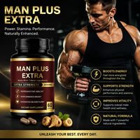 Capsules de Maca Plus pour Hommes, Marque Privée OEM ODM, Complément Herbal pour Booster l'Énergie et Soutenir l'Augmentation de Taille, 60 Comprimés