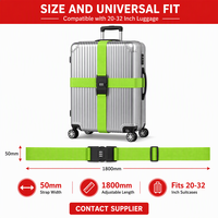 Sangle de bagage en nylon robuste de 50 mm avec logo personnalisé, ceinture de voyage réglable pour valise avec boucle à dégagement rapide, service OEM