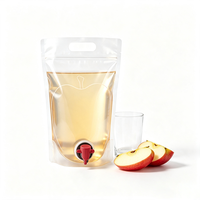 Fruit sap stand-up pouch met ventiel 1L 3L 5L flexibele verpakking zak voedselveilige vloeibare drank pouch OEM maatwerk