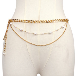 Chaîne de corps multicouche pour femme avec perles d'imitation, accessoire de taille décontracté et tendance - Product Image 5