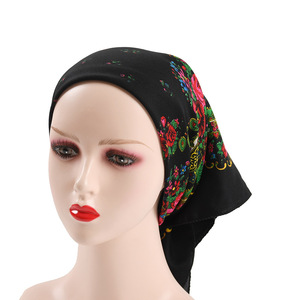 Pañuelo Floral Ruso de Lujo Pañuelo Pequeño con Flores Chal Étnico Hijab para Mujer Bufanda de Acrílico Estampada de 70 cm Cinta para la Cabeza tipo Bandana - Product Image 6