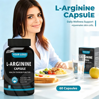 Capsules d'Arginine OEM en Marque Blanche, Supplément Énergétique d'Acides Aminés 1000mg 3000mg, Qualité Alimentaire pour Adultes