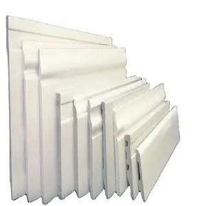 4 सेमी आधुनिक सफेद पीएस स्कर्ट लाइनें प्लास्टिक बेजबोर्ड फर्श मोल्डिंग