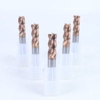 Fraise à rayonner en acier au tungstène HRC55, revêtement bronze, 4 dents, durable, pour usinage CNC de matériaux métalliques