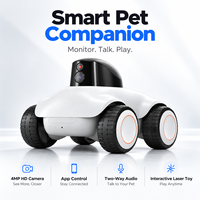 Caméra Robot Intelligente 2.5K pour Animaux de Compagnie, Compagnon Mobile avec Jouet Laser, Lumière d'Appoint, Audio Bidirectionnel, WiFi6 pour Chats et Chiens, Surveillance à Distance