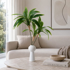Plantes artificielles en soie de bois de fer brésilien, feuilles décoratives sur pied pour hôtels, clubs, ameublement et balcons - Product Image 3
