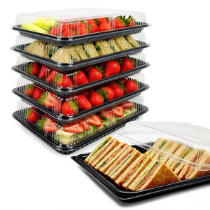 Party Trays for Sandwiches Large <strong>Platters</strong> for Catering <strong>Platter</strong> Trays <strong>Disposables</strong> <strong>Platter</strong> Trays With Lid - Product Image 5
