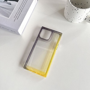 Fundas cuadradas de teléfono para Iphone 16 15 14 13 12 11 Plus Pro Max Gradient Color Camera Protector Clear Tpu Pc Case - Product Image 2