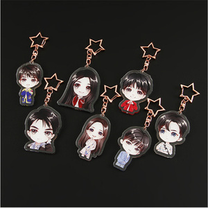 Wholesale <b>Custom</b> Printed Transparent Logo <b>Keychains</b> <b>Custom</b> Acrylic <b>Keychains</b> with UV Printing Cartoon Style Plastic <b>Keychains</b> - Product Image 4