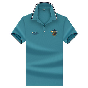 Camisa <span class=keywords><strong>Paul</strong></span> de Algodón Antiarrugas, Transpirable, con Bordado, Corte Ajustado, Manga Corta, para Jóvenes y Adultos - Product Image 5