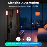 Smart Life Sensor pintu pintu Magnet Alarm buka tutup APP Smart Tuya WiFi Sensor pintu untuk jendela pintu