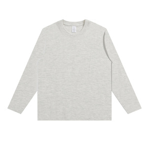 เสื้อยืดสตรีทแวร์ คอกลม ผ้าฝ้าย 100% คุณภาพสูง 230GSM ทรงโอเวอร์ไซส์ สีพื้น แขนยาว สำหรับผู้ชาย - Product Image 4