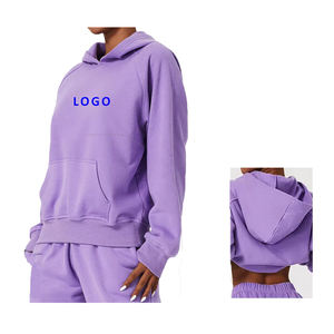 เสื้อฮู้ดผู้หญิงทรงหลวม สไตล์สตรีทแวร์ ผ้าคอตตอนผสม 300 กรัม ซับในอย่างดี ใส่สบายสำหรับฤดูใบไม้ร่วง รับสกรีนโลโก้ด้านหน้า ราคาโรงงาน - Product Image 1