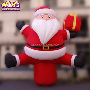Dekorasi Natal kustom balon Santa Claus LED luar ruangan taman rumput musim dingin dekorasi Model Gas Santa Claus - Product Image 4